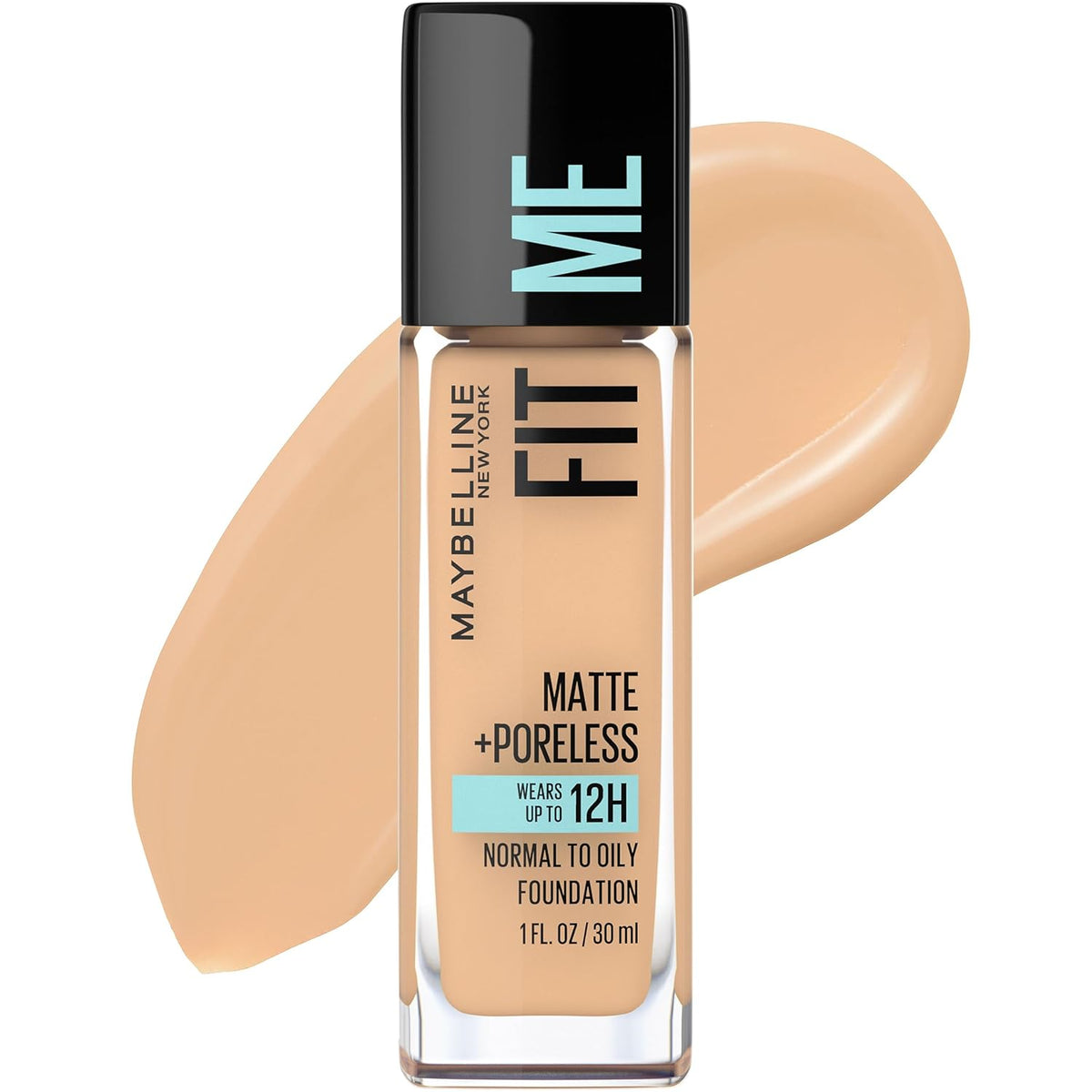 Maybelline Fit Me Matte + Poreless Liquid Foundation, 220 Natural Beige, 1 fl oz
