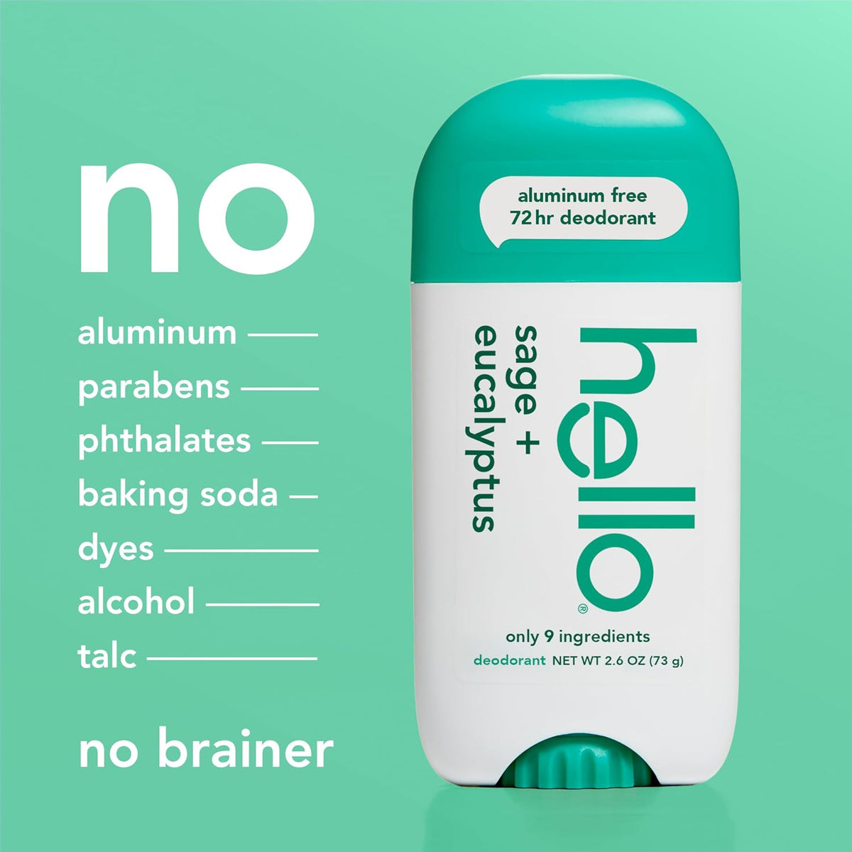 hello Sage + Eucalyptus Aluminum-Free Deodorant
