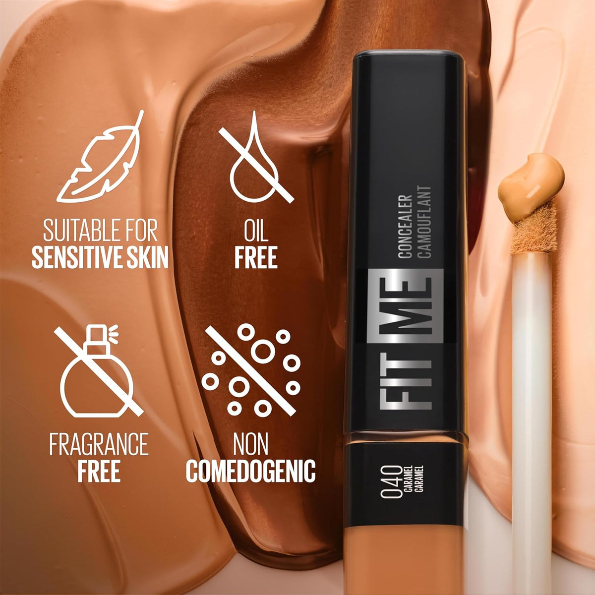 Maybelline Fit Me Liquid Concealer, 0.23 fl oz Natural Coverage, Oil-Free