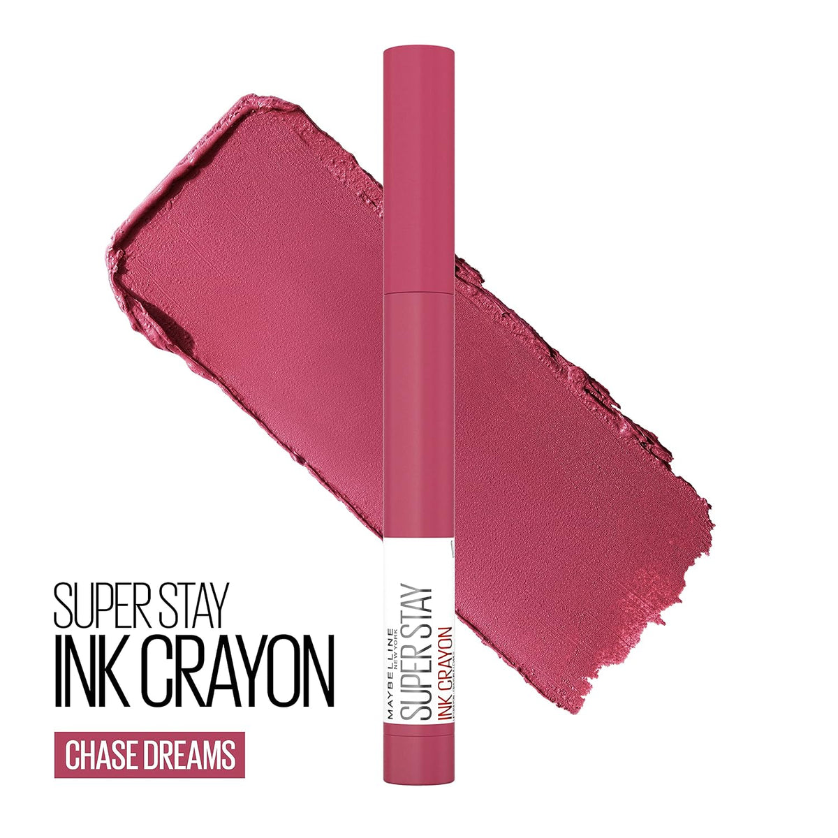 Maybelline SuperStay Ink Crayon Matte Lipstick, 150 Chase Dreams, 0.04 oz