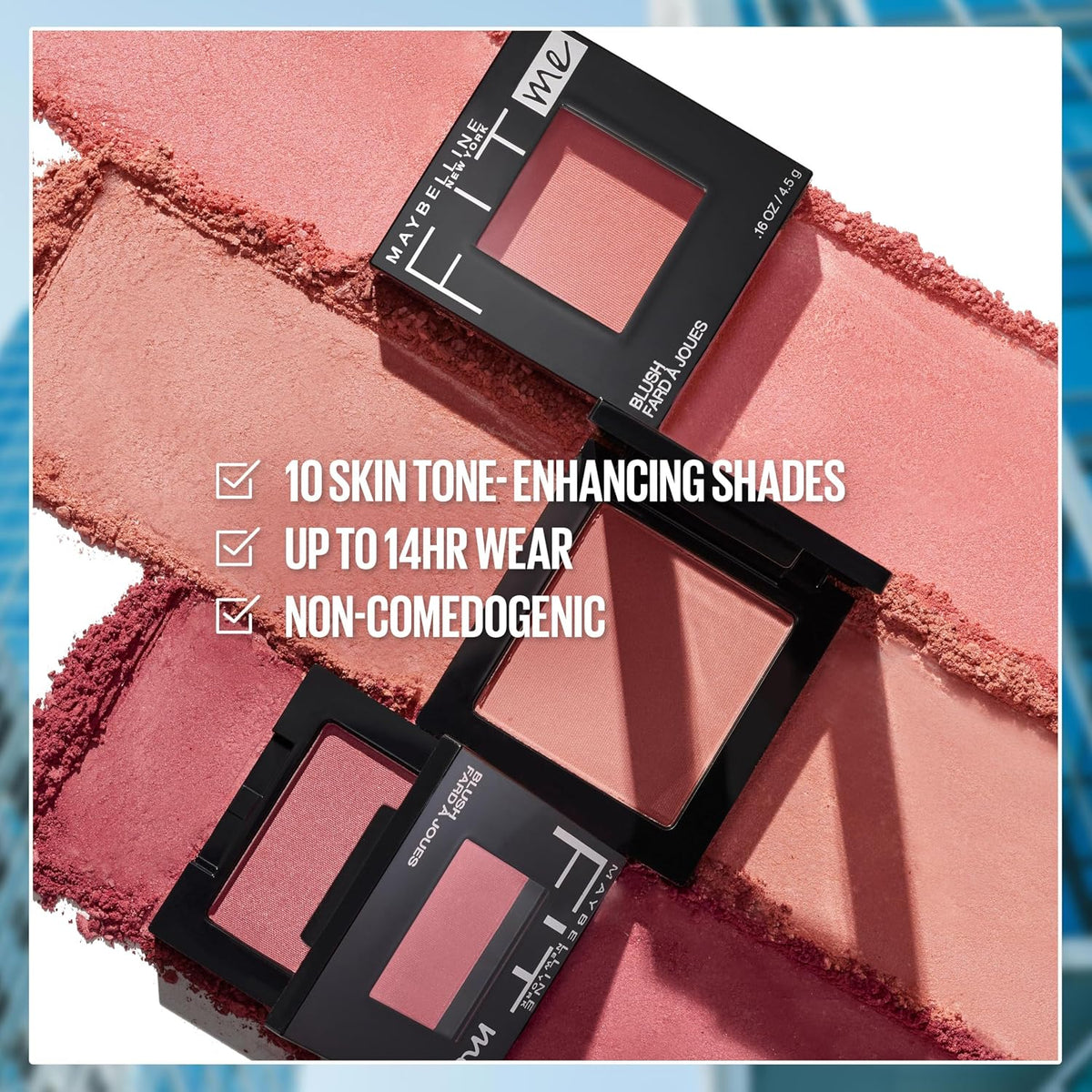 Maybelline Fit Me Blush, Mauve, 0.16 oz Lightweight Powder Blush